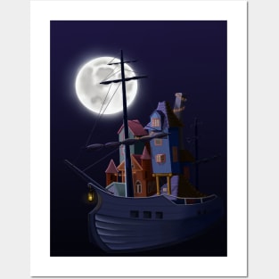 Pirate's ship Posters and Art